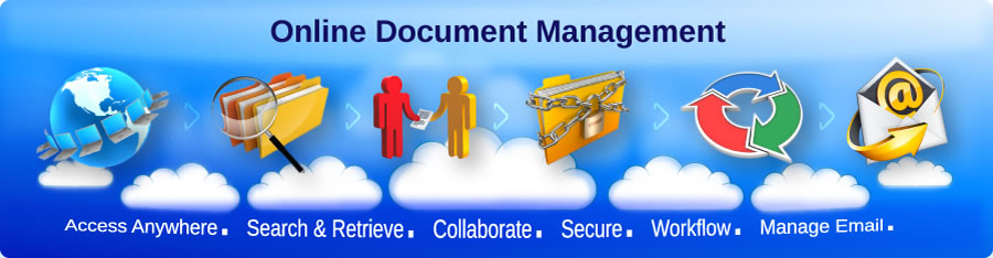 Online Document Management - Access Anywhere. Search and Retrieve. Collaborate. Secure. Workflow. Manage Email.